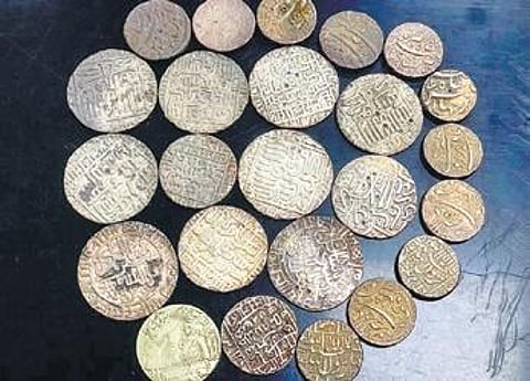 Some of the recovered coins