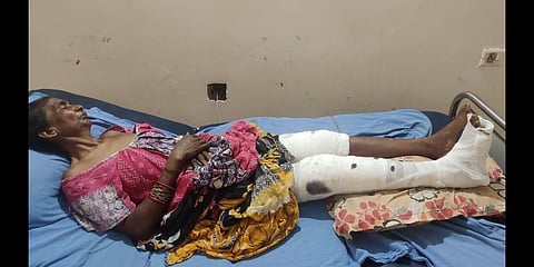 Injured Ahalya Parida undergoing treatment in hospital | Express