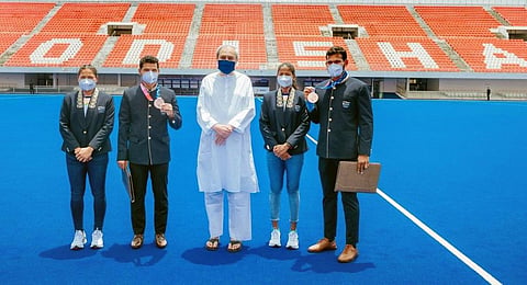 The players said that with continued support from Odisha and the Chief Minister, there will be more success for Indian hockey in future including the World Cup scheduled in 2023. (Photo | Express)