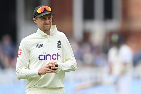 England's captain Joe Root reacts on the fifth and final day of the second cricket Test match between England and India at Lord's cricket ground in London on August 16, 2021. (Photo | AFP)