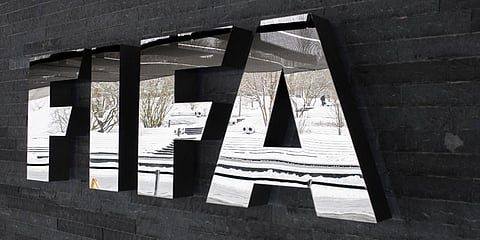 The FIFA logo is pictured at the Home of FIFA in Zurich, Switzerland. (File photo| AP)