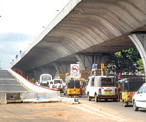 (Representational purposes)An upward going ramp at Lakshmi Nagar in Hyderabad, connecting the PVNR Expressway, ready for inauguration.
