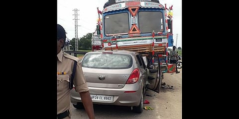 Overspeeding and rash drivering could have led to the accident, police said. (Photo | EPS)