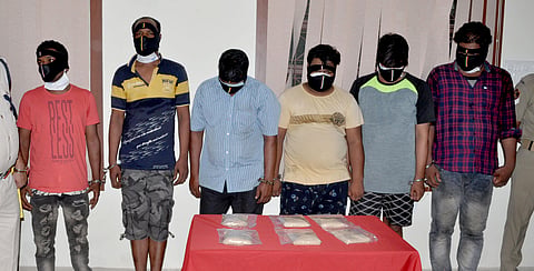 The arrested drug peddlers (Photo | Special arrangement)
