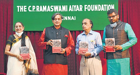 Nanditha Krishna, Shashi Tharoor, author Timeri N Murari, and J Sai Deepak | R Satish Babu