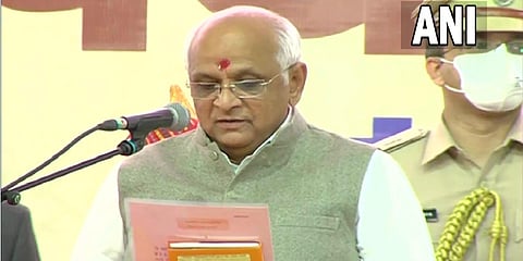 Bhupendra Patel takes oath as chief minister of Gujarat. (Photo| ANI)