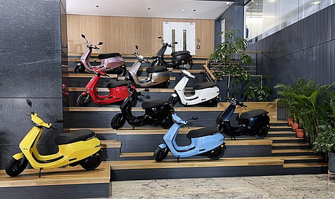 Ola Electric scooters. (Photo | Twitter: @bhash)