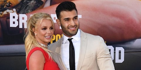 US singer Britney Spears and her fiance Sam Asghari (Photo | AFP)