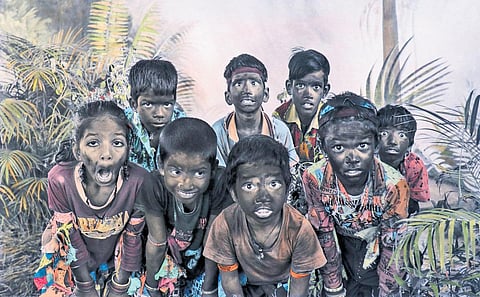 Photographs by artist Waswo X that are meticulously hand-coloured by Rajesh Soni. (Photo| EPS)