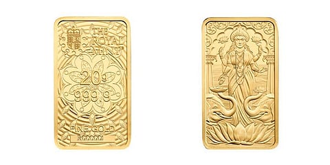 The 20 gram bullion bar was designed by Royal Mint designer Emma Noble. (Photo | UK Royal Mint)