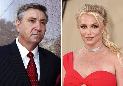 Jamie Spears, father of singer Britney Spears, leaves the Stanley Mosk Courthouse (Photo | AP)
