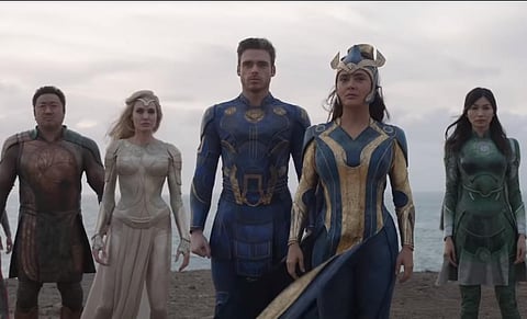 A still from 'Eternals' trailer. (Photo | Youtube)
