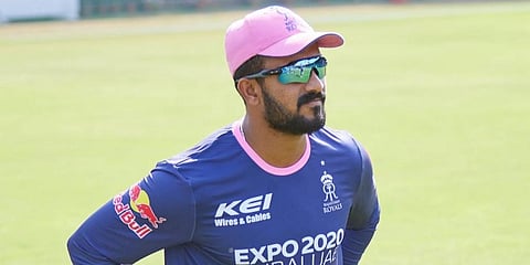 Spinner KC Cariappa of RR (Photo @rajasthanroyals)