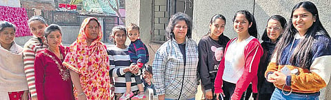 founders (L-R) Vrinda, Sukriti, and Lavanya at Ramakrishna Mission Sevashram