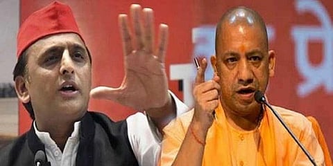Samajwadi Party chief Akhilesh Yadav (L) and Uttar Pradesh CM Yogi Adityanath (File photo| PTI)