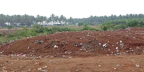 Pallapalayam lake is free from garbage.