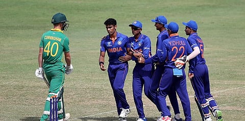 Indian U-19 team has suffered a big blow with 5 members testing positive for Covid. (Photo | Twitter)