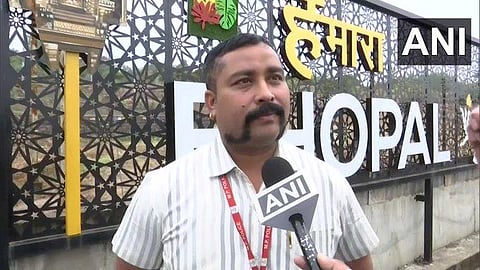 Constable Rakesh Rana, posted as a driver in the police's motor transport wing. (Photo | ANI Twitter)