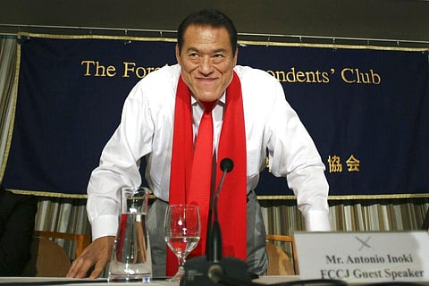 Antonio Inoki, the founder of New Japan Pro Wrestling (NJPW) and former professional wrestler passes away at 79. (Photo | AP)