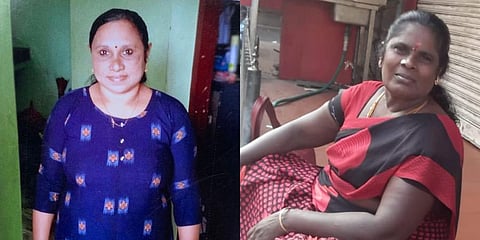 L-R: Rosily, 50, a native of Vadakkencherry and Padmam, 52, of Panchavady colony in Ponnurunni were abducted, killed, and dismembered in a black magic ritual.