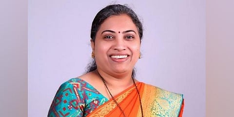 Rutuja Latke, the candidate of 'Shiv Sena Uddhav Balasaheb Thackeray' party for the upcoming Andheri (east) bypoll. (Photo | Rutuja Latke Twitter)