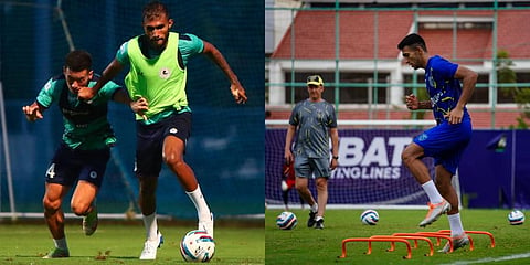 Kerala Blasters FC will look to build on their impressive start to the season when they take on hosts ATK Mohun Bagan in the Indian Super League on Sunday. (Photo | Twitter)