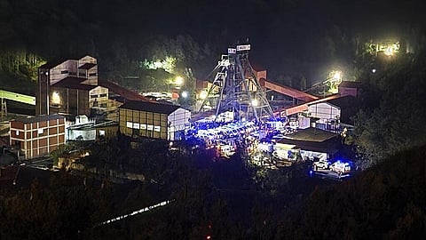 A view of the entrance of the mine in Amasra, in the Black Sea coastal province of Bartin, Turkey, Friday, Oct. 14, 2022. (Photo | AP)