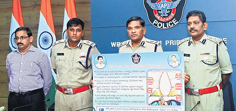 DGP Kasireddy Rajendranath Reddy releases poster on helpline numbers | express
