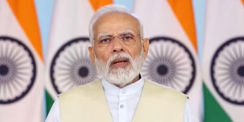 Prime Minister Narendra Modi Addressing the inaugural session of All India Conference of Law Ministers and Secretaries. (Photo | Narendra Modi Twitter)