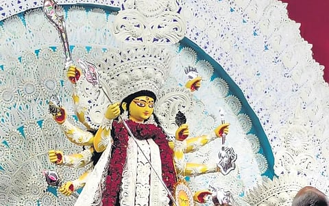 An image from the puja hall