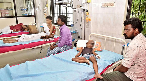 36 government hospitals across Tamil Nadu on Monday treated 525 people for burn injuries sustained while bursting firecrackers. (Photo | P Jawahar, EPS)