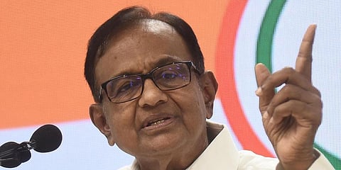 Congress leader and Former Union Minister P Chidambaram