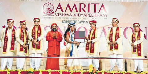 Governor RN Ravi at Amrita Vishwa Vidyapeetham in Coimbatore on Thursday | Express