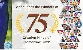 ‘75 Creative Minds of Tomorrow’ by the ministry of information and broadcasting (I&B)