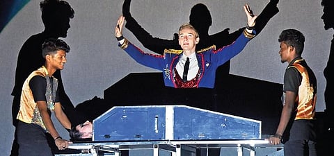 Russian magician Alex Black in action