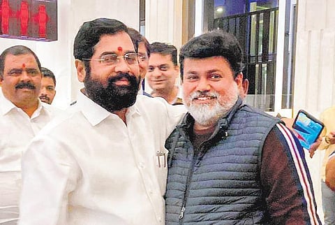 Eknath Shinde (L) with Uday Samant (R). (Photo | PTI)