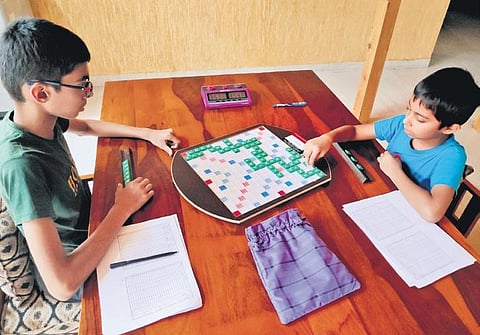 Samarth Manchali with elder brother, Suyash.