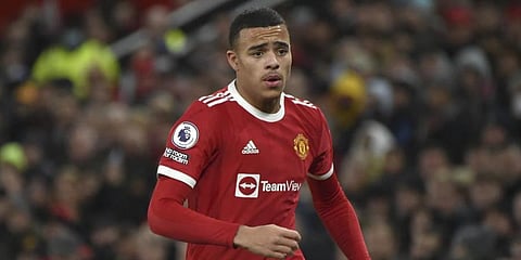 Manchester United's Mason Greenwood during an English Premier League fixture at Old Trafford in Manchester, Dec. 30, 2021. (File Photo | AP)