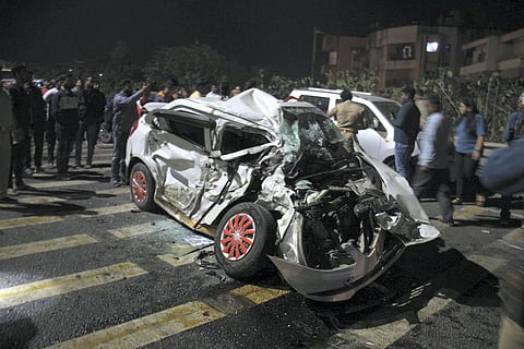 The accident occurred on Navale bridge and it happened either due to suspected brake failure of the truck. (Photo | PTI)