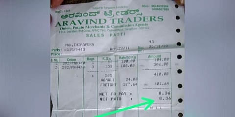 A picture of the bill shared by Pawadeppa Hallikeri online. (Photo | Express) 
