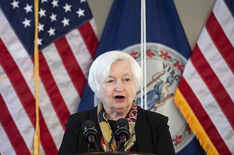 US Treasury Secretary Janet Yellen speaks at an event in Herndon, Virginia, Oct. 21, 2022. (Photo | AP)