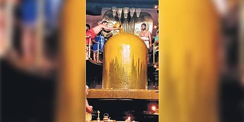 Special abishekams were performed as part of the Raja Raja Chola Sathaya Vizha in Thanjavur Big Temple | express