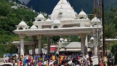 Mata Vaishno Devi Shrine atop Trikuta hills in the Reasi district.