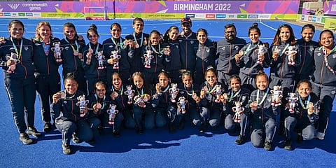 Commonwealth Games Bronze winners India Women's Hockey Team.(Photo | PTI)