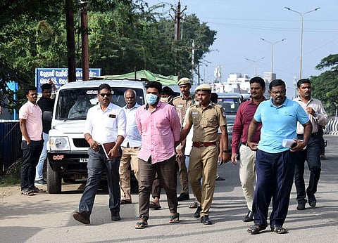Five suspects were taken to various places in Coimbatore, including Kottaimedu where the car blast took place on October 23, 2022. (Photo | S Senbagapandiyan, EPS)