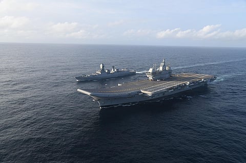 Image of INS Vikrant. (Photo | PIB)