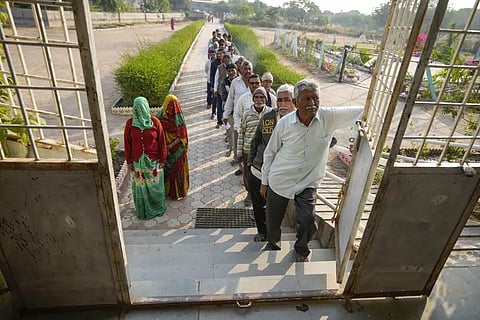 Doors Open for BJP: In Prime Minister Narendra Modi's home state, Gujarat, the saffron party is poised to come back to power. (Photo | AP)