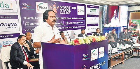 IT Minister Mano Thangaraj speaks at the Start-Up Stars Awards event | P Jawahar