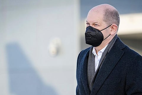 German Chancellor Olaf Scholz arrives at the airport in Berlin ( Photo | AP)