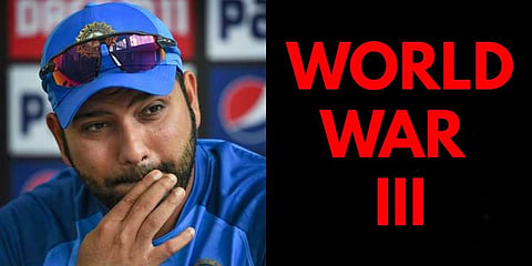 During a press conference Indian skipper Rohit Sharma was left baffled after a sudden announcement. (Photo | PTI)